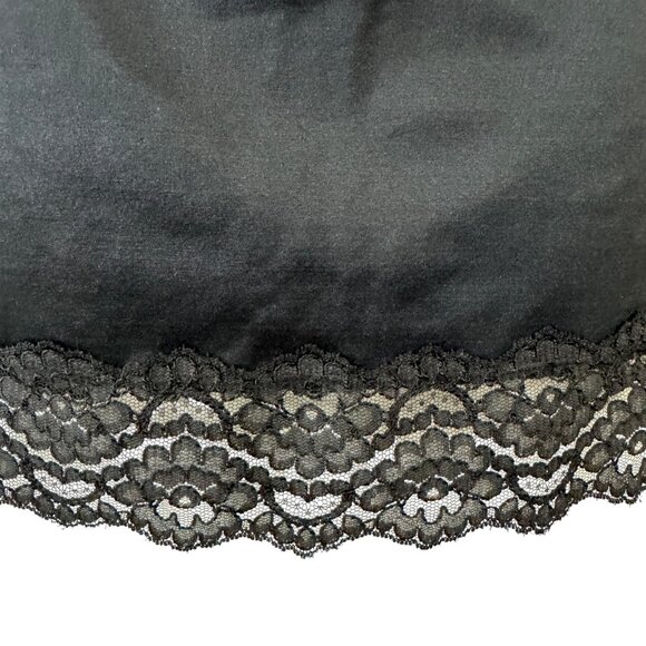 Victorias Secret Black Shaper Slip Dress Lace Nylon Spandex 34B Vintage 1990s - Picture 3 of 7